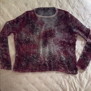 Avant Toi Red and Black Long Sleeve Sweater